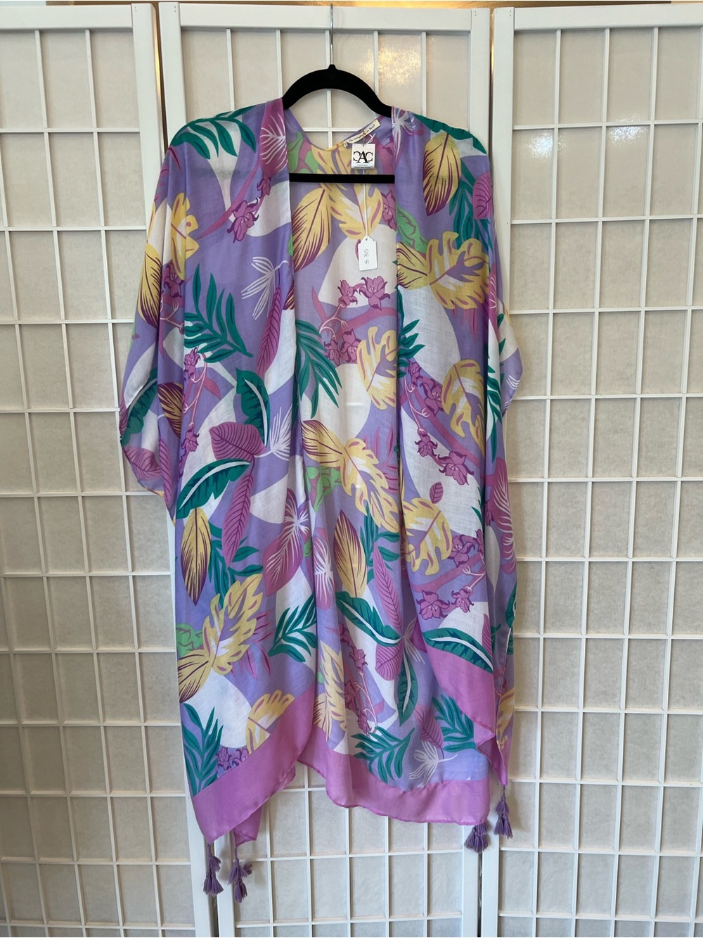 Do everything in love Floral Purple Tropical Swim Coverup